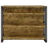 CoasterEveryday 130071 Renaldi - 3-Shelf Home Bar Wine Cabinet - Rustic Nutmeg