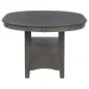 CoasterEveryday 108211-S5 Lavon - 5 Piece Oval Extension Leaf Dining Set - Medium Gray