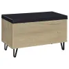 Coaster Fine Furniture 915154 Brixton - 2-Door Padded Entryway Shoe Storage Bench - White Oak