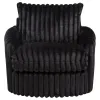 Coaster Fine Furniture 902542 Sarco - Corduroy Upholstered Swivel Accent Arm Chair - Black