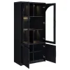 Coaster Fine Furniture 950432 Riva - 4-Door Tall Accent Display Cabinet LED Lighting - Black
