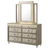 Coaster Fine Furniture 222663M Lorient - 8-Drawer LED Dresser With Mirror - Ivory And Camel
