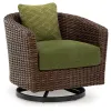 Ashley Furniture P572-821 Horizon Hall - Swivel Lounge With Cushion - Brown / Green