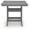 Ashley Furniture PCP227-632 Sanctuary Beach - Square Counter Table With Umbrella Option - Dark Gray