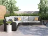 Ashley Furniture P792P7 Ashley Furniture P792P7 Beachcroft - 6-Piece Outdoor Sectional - Black / Light Gray