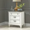 Liberty Furniture 417-BR61 Allyson Park - Nightstand With Charging Station - Wirebrushed White / Charcoal