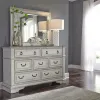 Liberty Furniture 520-BR-KPBDMC Liberty Furniture 520-BR-KPBDMC Abbey Park - 4 Piece Bedroom Set (King Panel Bed, Dresser & Mirror, Chest) - Antique White