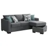 CoasterEveryday 504779 Storey - Upholstered Sleeper Sectional Chaise Sofa - Gray
