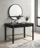 Coaster Fine Furniture 224337-SET Arini - 2 Piece Makeup Vanity Table And Mirror Set - Black