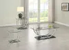 Coaster Fine Furniture 704988-S3 Danville - 3 Piece Glass Top Coffee And End Table Set - Chrome