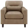 Coaster Fine Furniture 504669 Scotland - Faux Leather Upholstered Track Arm Chair - Brown