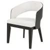Coaster Fine Furniture 115393 Leandro - Upholstered Dining Arm Chair (Set of 2) - Burnished Black / Cream