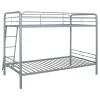 Coaster Fine Furniture 460334SVR Carson - Metal Twin Over Twin Bunk Bed - Glossy Silver