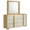 Coaster Fine Furniture 215653M Hyland - 6-Drawer Dresser With Mirror - Natural