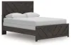 Ashley Furniture B3789/31/36/71/96/92(2) Ashley Furniture B3789/31/36/71/96/92(2) Prendonea - 6 Pc. - Dresser, Mirror, Queen Panel Bed, 2 Nightstands - Charcoal