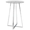 CoasterEveryday 100026 Zanella - Round Glass Top Bistro Bar Table - Chrome