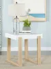 CoasterEssence 753397 Pala - Rectangular End Table - White High Gloss And Natural