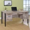 CoasterEveryday 801950 Samson - 4-Drawer Office Computer Desk - Weathered Oak