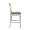 Liberty Furniture 182-B200124 Brook Bay - Upholstered Ladder Back Counter Chair - Textured White / Carbon Gray