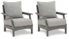 Ashley Furniture P802-820 Visola - Lounge Chair w/Cushion (Set of 2) - Gray