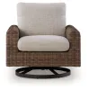 Ashley Furniture PCP610-821 Dolan Creek - Swivel Lounge With Cushion - Gray / Brown