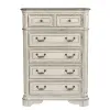 Liberty Furniture 244-BR-CPBDMCN Liberty Furniture 244-BR-CPBDMCN Magnolia Manor - 5 Piece Bedroom Set (California King Panel Bed, Dresser & Mirror, Chest, Nightstand) - Antique White