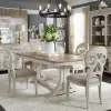 Liberty Furniture 652-DR-TRS Farmhouse Reimagined - Trestle Table - Antique White / Chestnut Tops