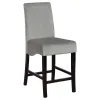 CoasterEssence 102069GRY Stanton - Upholstered Counter Chairs (Set of 2) - Gray And Black