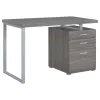 CoasterEveryday 800520 Brennan - 3-Drawer Office Computer Desk - Weathered Gray