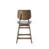 New Classic D1651-22-GRY New Classic D1651-22-GRY Oscar - Counter Chair With Cushion (Set of 2) - Walnut / Dark Gray