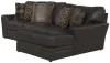 Jackson Furniture Industries 4378/46/76-09 Jackson Furniture Industries 4378/46/76-09 Denali - 2 Piece Italian Leather Match Sofa Chaise With Right Side Facing Chaise - Chocolate