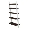 Liberty Furniture 139WH-BK202 Farmhouse - Leaning Bookcase - Two Tone White / Wood Tone