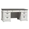 Liberty Furniture 417-HOJ-DSK Allyson Park - Desk - Wirebrushed White / Charcoal