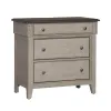 Liberty Furniture 457-BR62 Ivy Hollow - 3 Drawer Bedside Chest With Charging Station - Weathered Linen / Dusty Taupe
