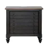 Liberty Furniture 615-BR62-B Americana Farmhouse - Bedside Chest With Charging Station - Black