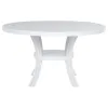 Coaster Fine Furniture 109330 Judd - Round Dining Wood Table With Shelf - Pearl White