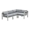 Intercon NS-SF-ARMLSS-BUF-4PC Nash - 4 Piece Outdoor Seating Sectional - Buff