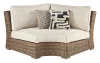 Ashley Furniture P791-851 Beachcroft - Curved Corner Chair w/Cushion - Beige