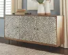 Ashley Furniture A4000258 Kerrings - Accent Cabinet - Brown / Black / White