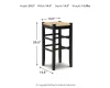 Ashley Furniture D508-130 Mirimyn - Tall Stool (Set of 2) - Black