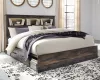 Ashley Furniture B211/31/36/46/69/56/60(2)/B100-14 Drystan - 8 Pc. - Dresser, Mirror, Chest, King Bookcase Bed With 4 Storage Drawers - Brown / Beige