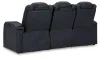 Ashley Furniture 36603/15/18 Fyne-Dyme - 2 Pc. - Power Reclining Sofa, Power Reclining Loveseat - Sapphire