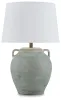 Ashley Furniture L100814 Shawburg - Terracotta Table Lamp - Antique Green