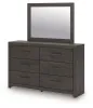 Ashley Furniture B3789B1 Prendonea - Dresser and Mirror - Charcoal