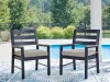 Ashley Furniture PCP587-601A East Beach - Arm Chair With Cushion (Set of 2) - Blue
