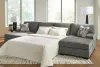 Ashley Furniture PC48405S7 Ashley Furniture PC48405S7 Clarington - 3-Piece Sleeper Sectional With RAF And LAF Chaises - Greystone