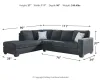 Ashley Furniture 87213S1 Altari - Left Arm Facing Chaise 2 Pc Sectional - Slate