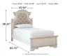 Ashley Furniture B743B13 Ashley Furniture B743B13 Realyn - Twin Upholstered Panel Bed - Chipped White