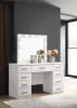 CoasterElevations 203507 Felicity - 9-Drawer Vanity Table With Lighted Mirror - Glossy White