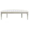 Coaster Fine Furniture 223396 Evangeline - Curved Fabric Upholstered Bench - Silver Oak